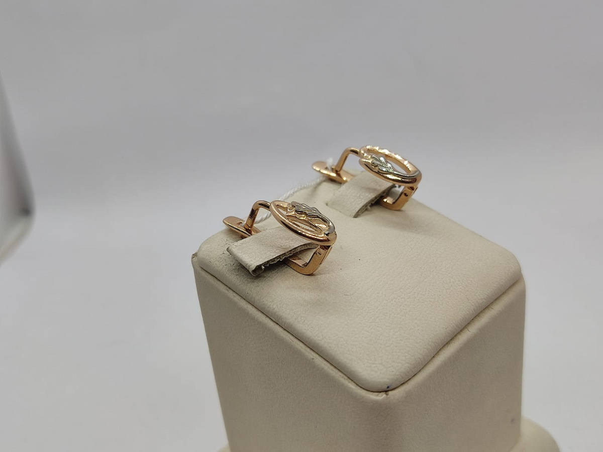 СБКМ585 СЕРЬГИ БЕЗ КАМНЯ (Au 585)