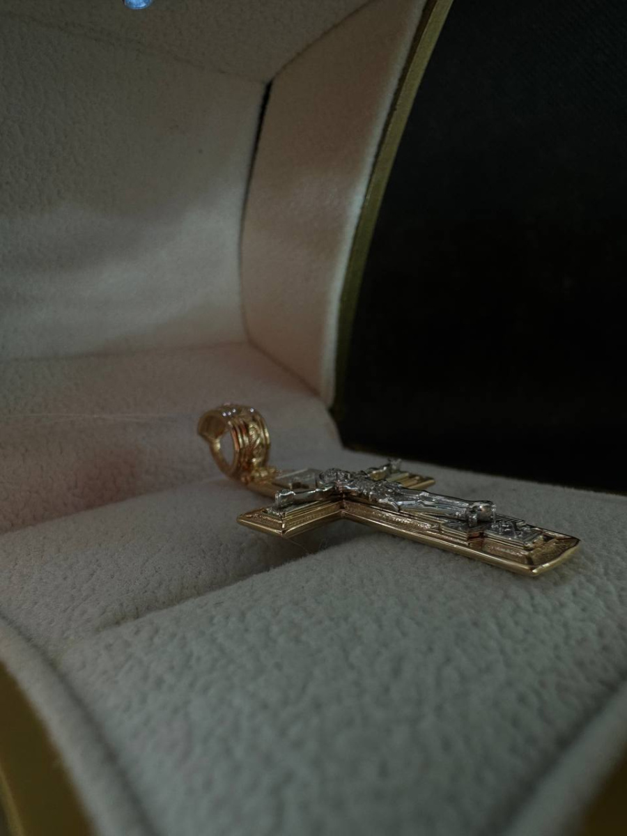 ПОДВЕСКА КРЕСТ без камня (Au 585)