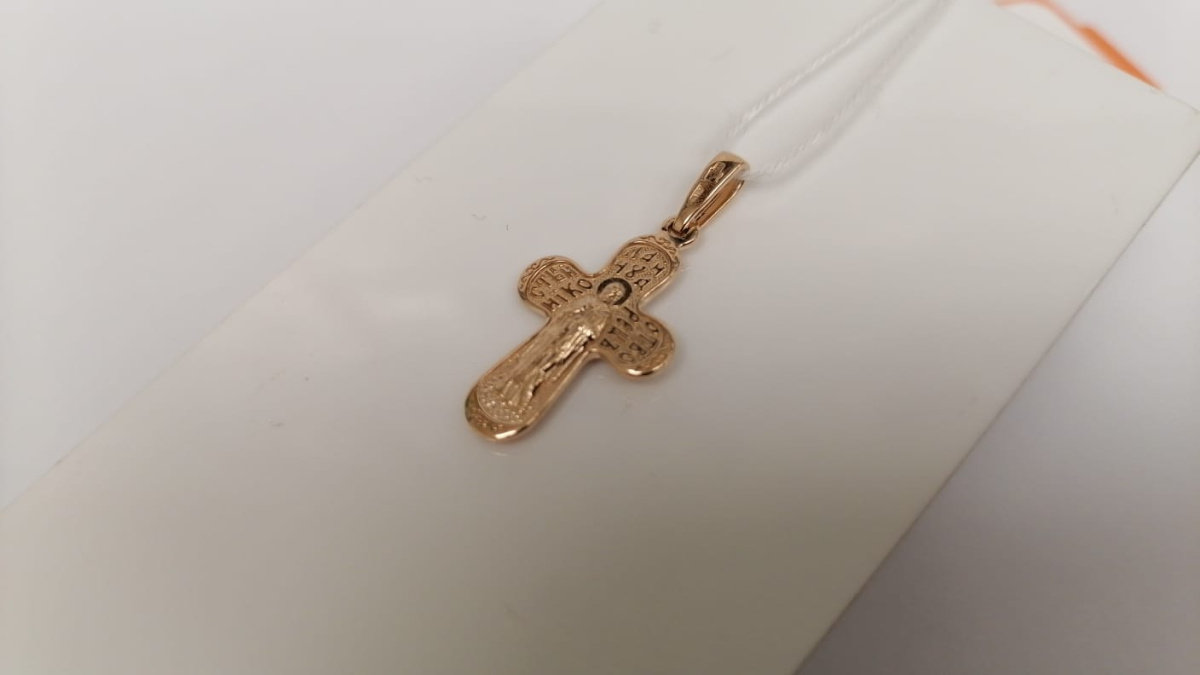 ПОДКБК585 ПОДВЕСКА КРЕСТ БЕЗ КАМНЯ (Au 585)