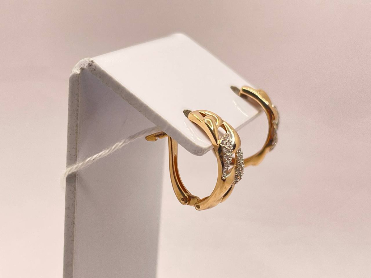 СКМИ585 СЕРЬГИ С КАМНЯМИ (Au 585)