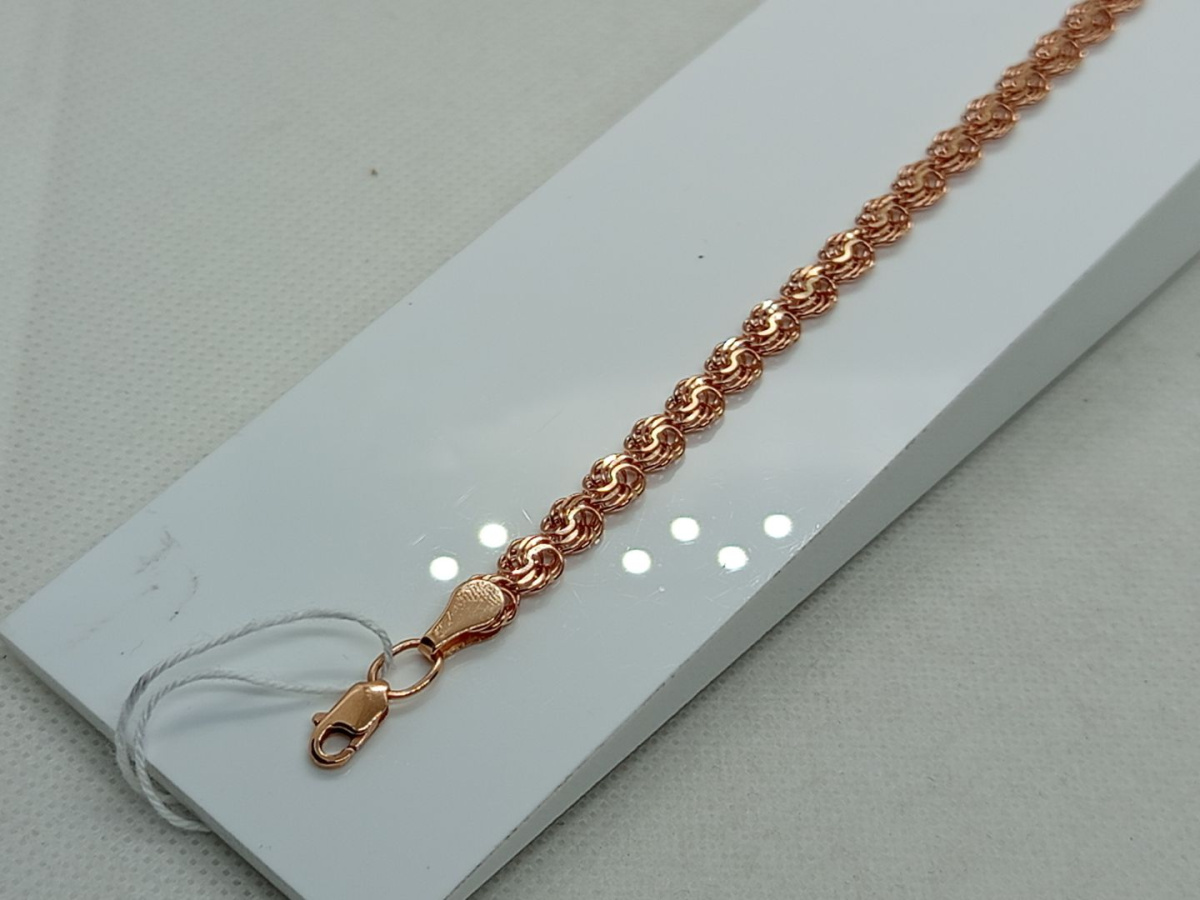 Роза Б050 БРАСЛЕТ ПУСТОТЕЛЫЙ Роза (Au 585)