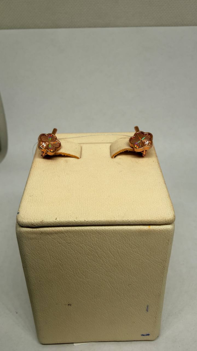 СЕРЬГИ С КАМНЕМ (Au 585)