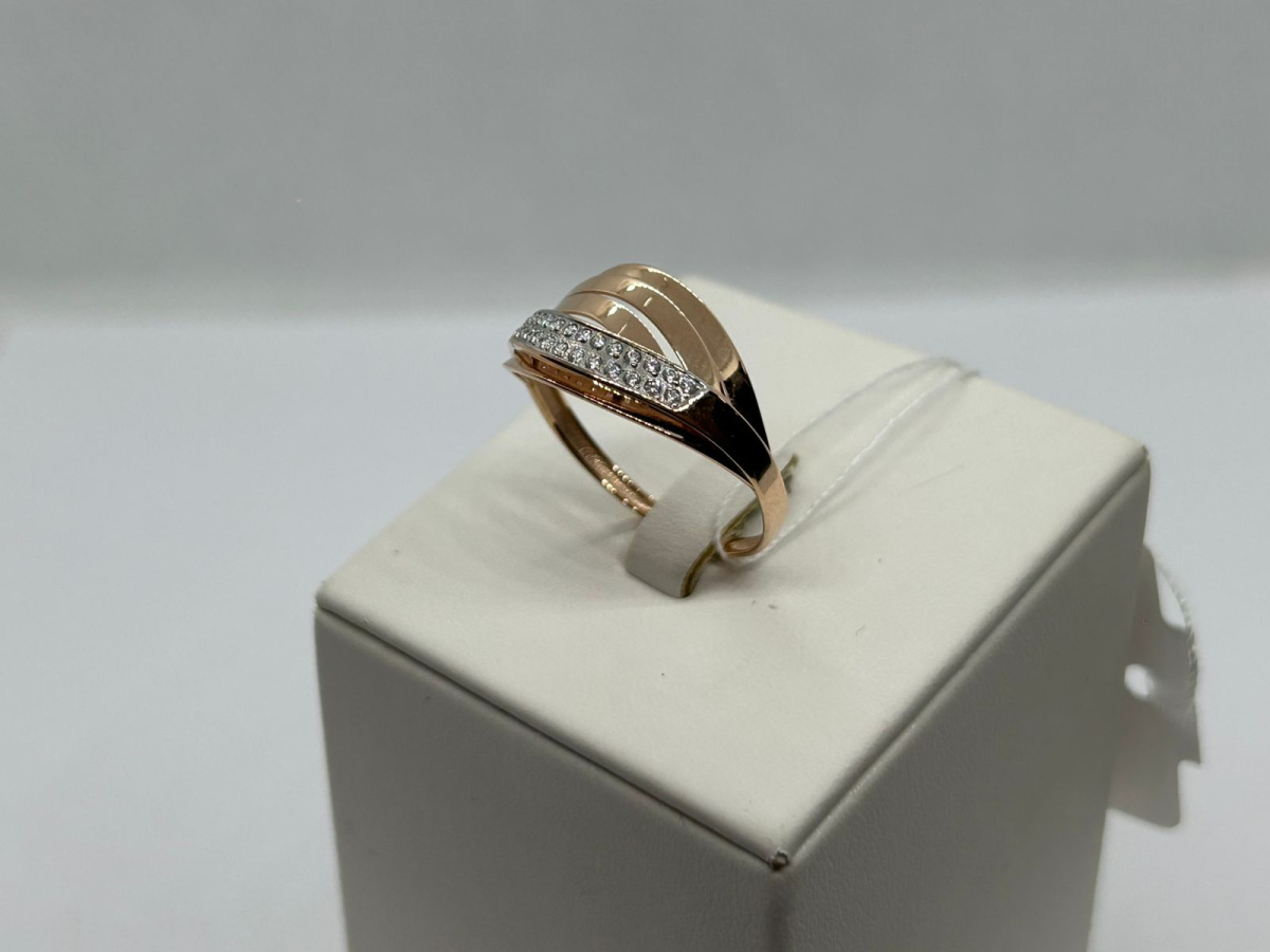 КОЛЬЦО С КАМНЯМИ (Au 585)