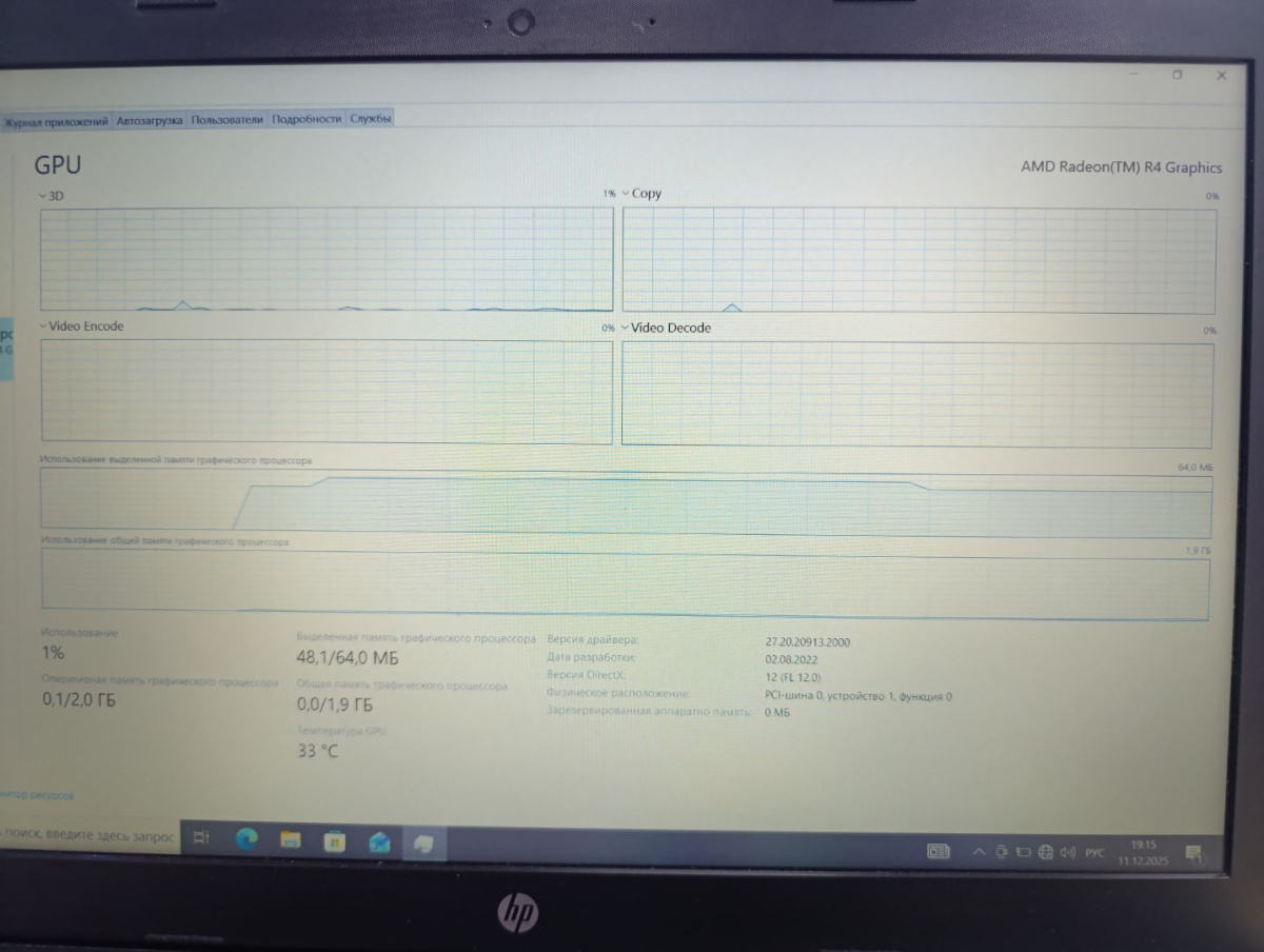 Ноутбук HP 15-rb501ur; A6-9220, Radeon R4 series, 4 Гб, Нет
