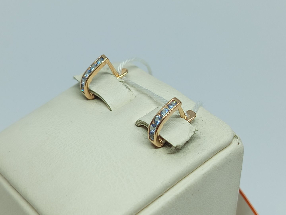 СКМИ585 СЕРЬГИ С КАМНЯМИ (Au 585)