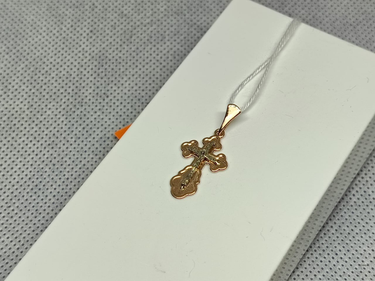 ПОДВЕСКА КРЕСТ БЕЗ КАМНЯ (Au 585)