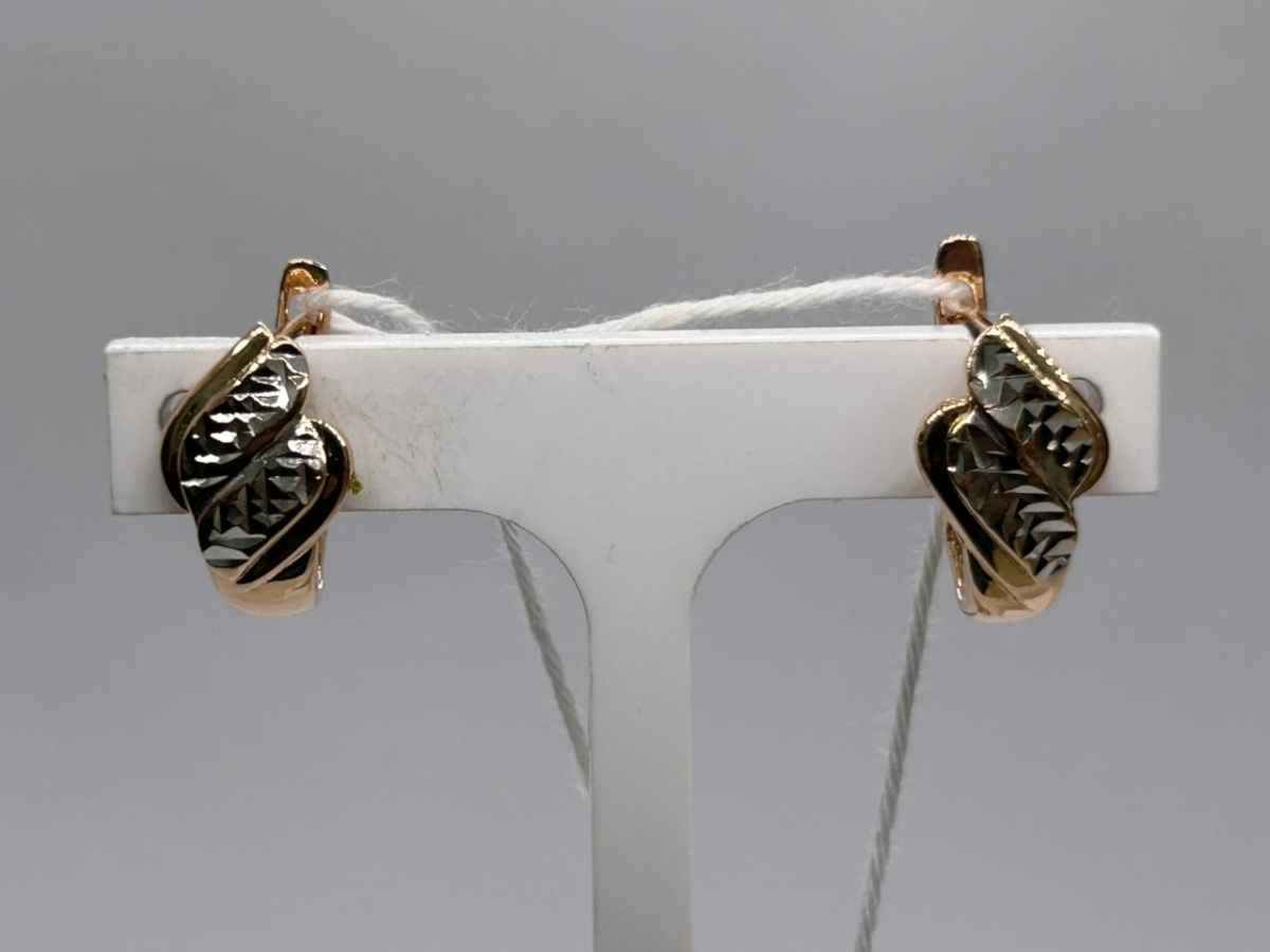 СБКМ585 СЕРЬГИ БЕЗ КАМНЯ (Au 585)