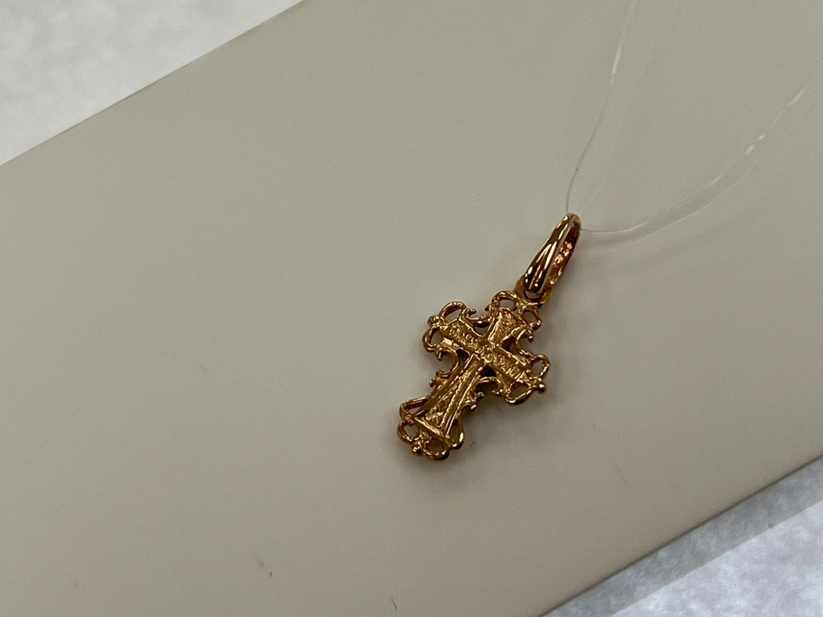 810-00302-10-00-00-00 ПОДВЕСКА КРЕСТ без камня (Au 585)