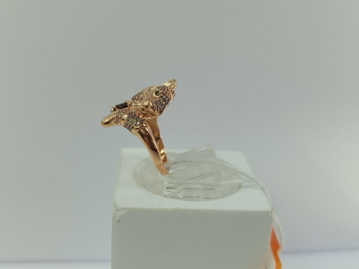 КОЛЬЦО С КАМНЯМИ (Au 585)