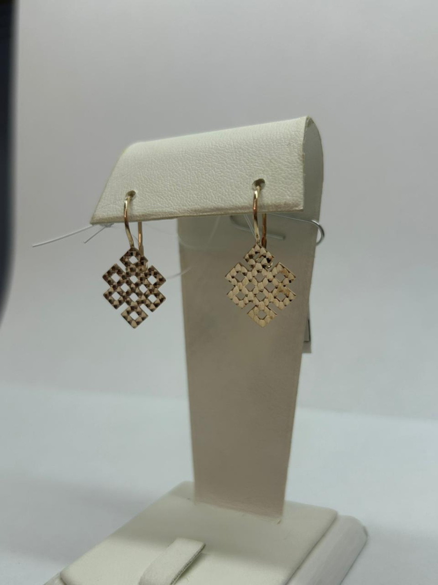 СЕРЬГИ ПЕТЕЛЬКА без камня (Au 585)