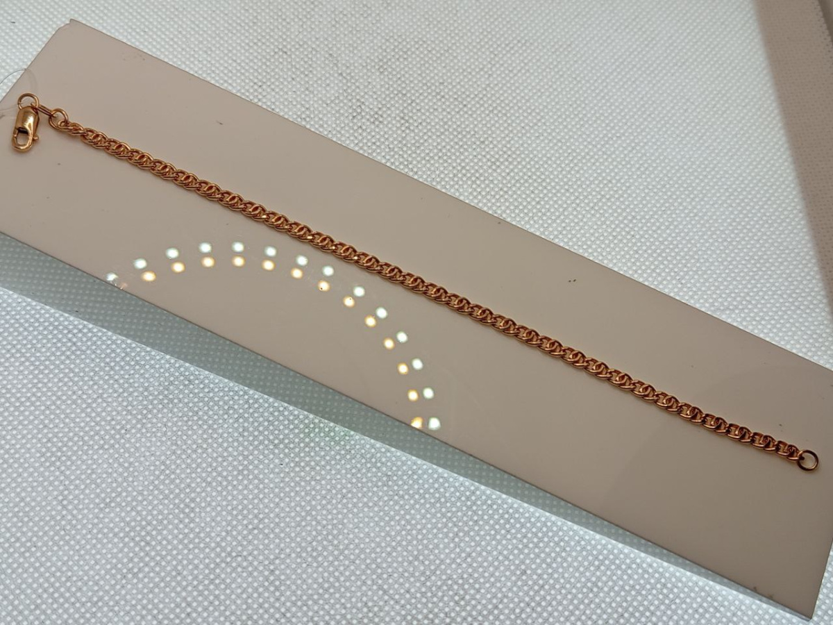 БРАСЛЕТ ПУСТОТЕЛЫЙ Якорное (Au 585)