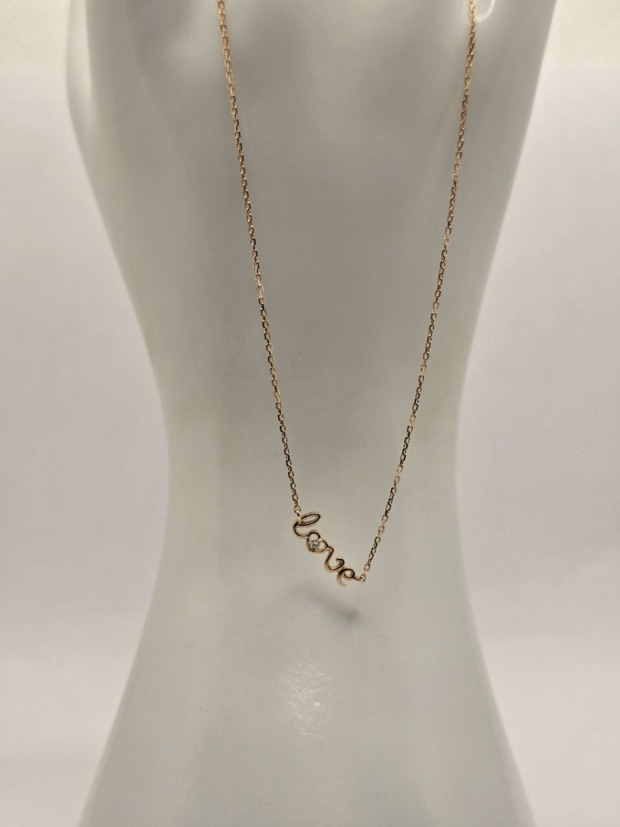 КОЛЬЕ С КАМНЕМ Au 585