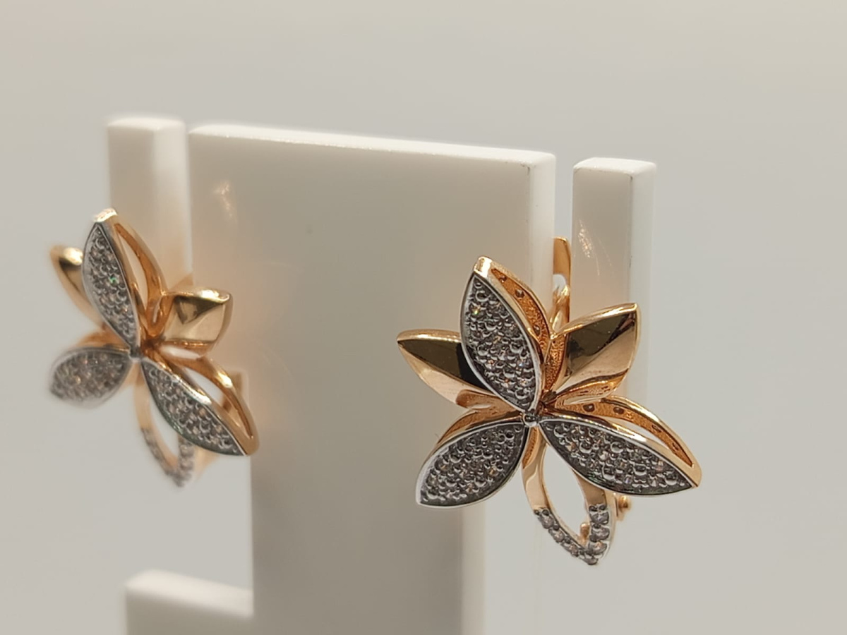 СЕРЬГИ С КАМНЯМИ (Au 585)