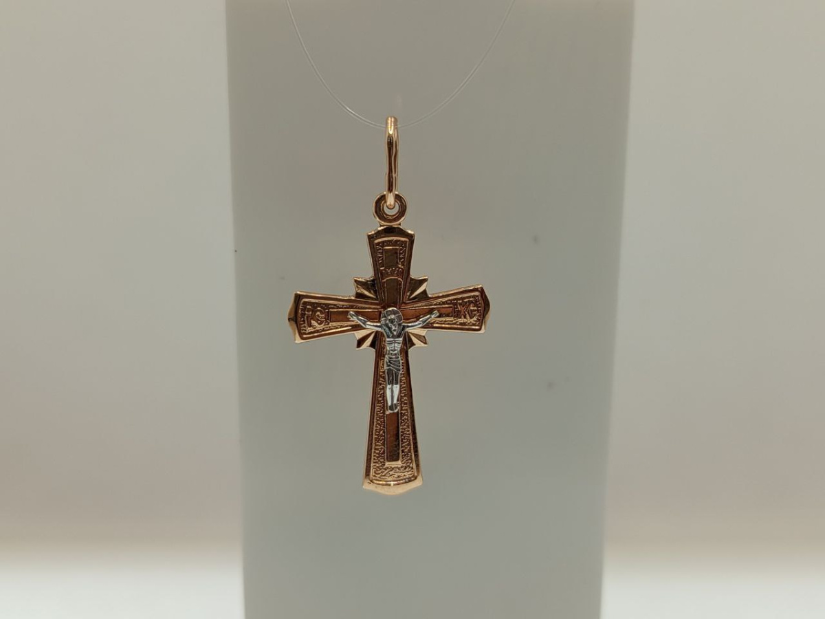 ПОДВЕСКА КРЕСТ без камня (Au 585)