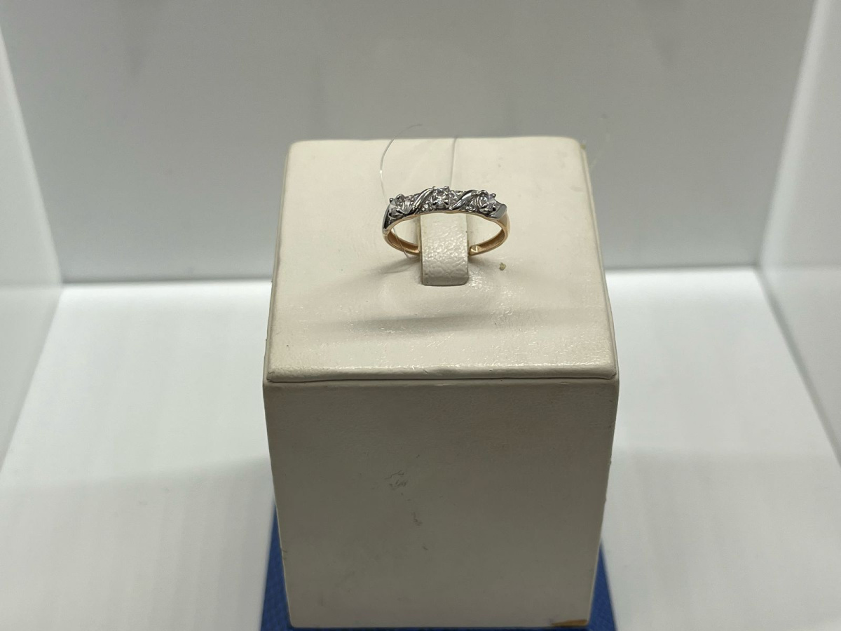 КОЛЬЦО С КАМНЯМИ (Au 585)