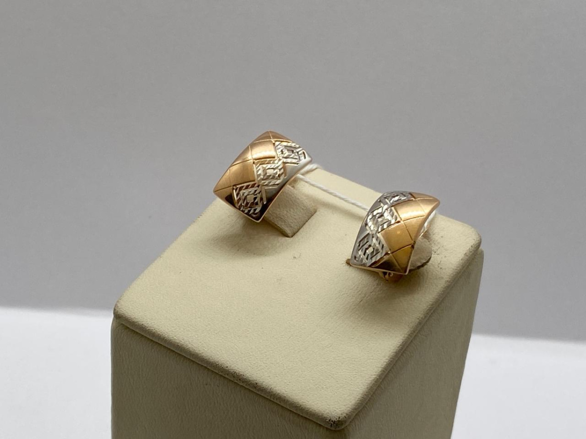 СБКМ585 СЕРЬГИ БЕЗ КАМНЯ (Au 585)