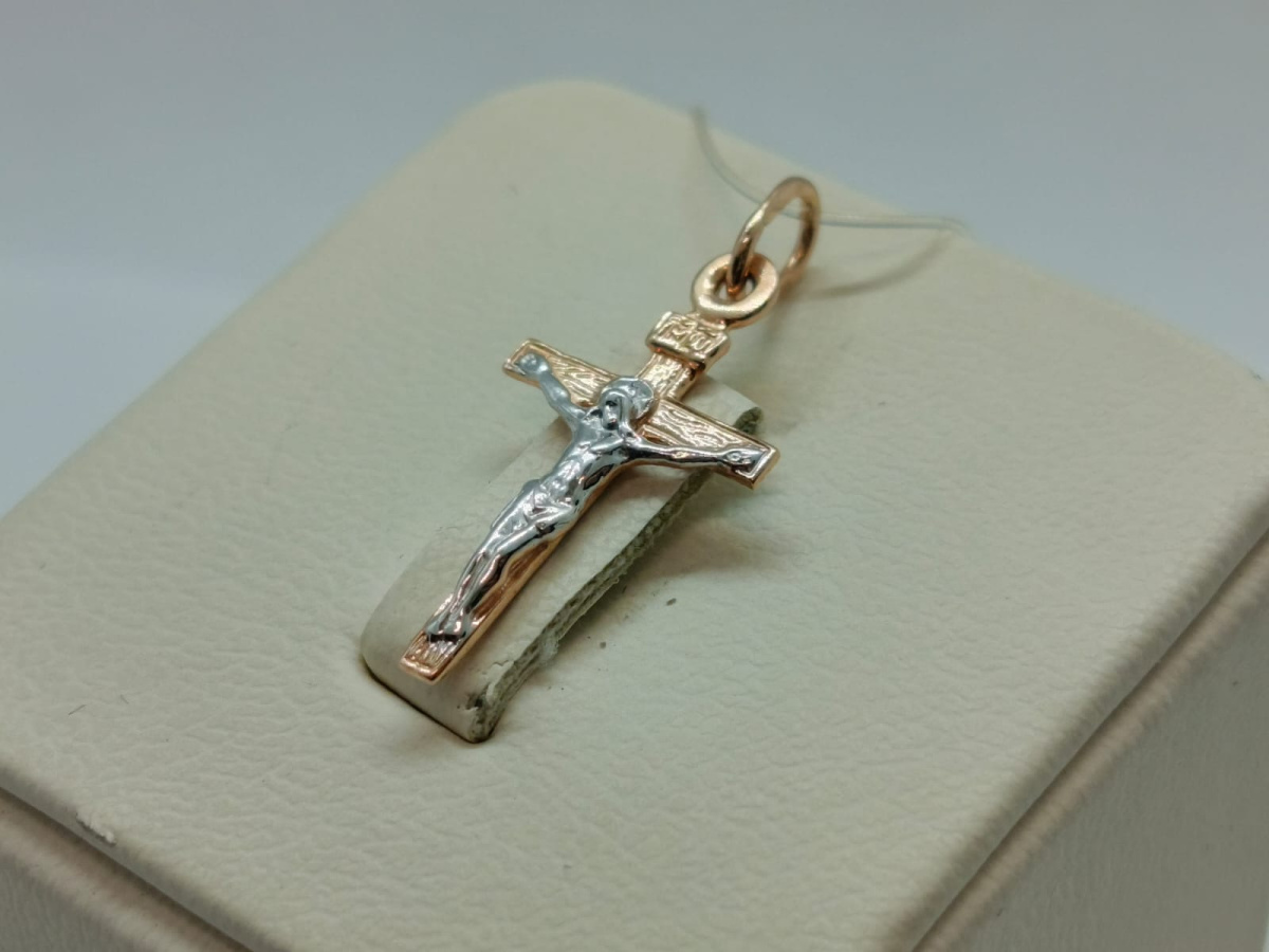 ПОДВЕСКА КРЕСТ без камня (Au 585)