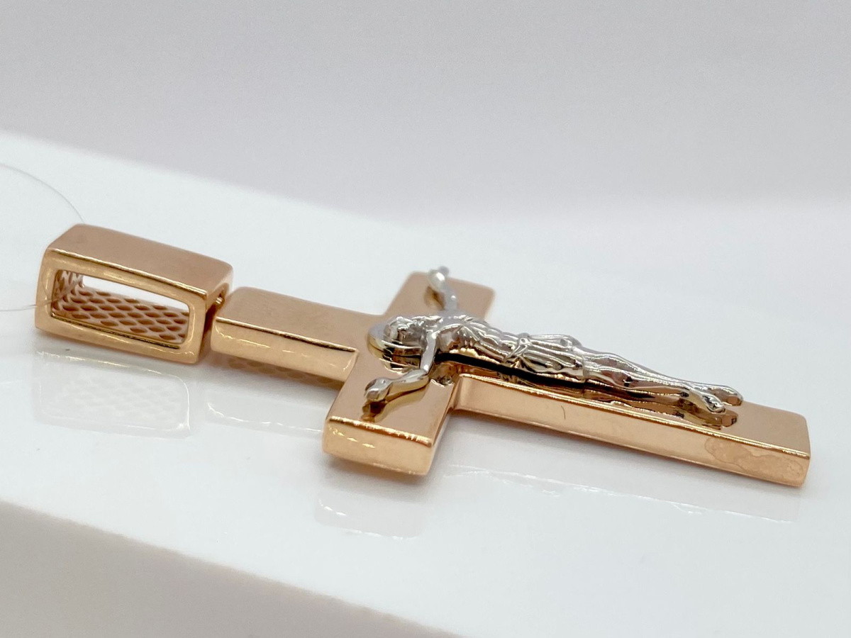 ПОДВЕСКА КРЕСТ без камня (Au 585)