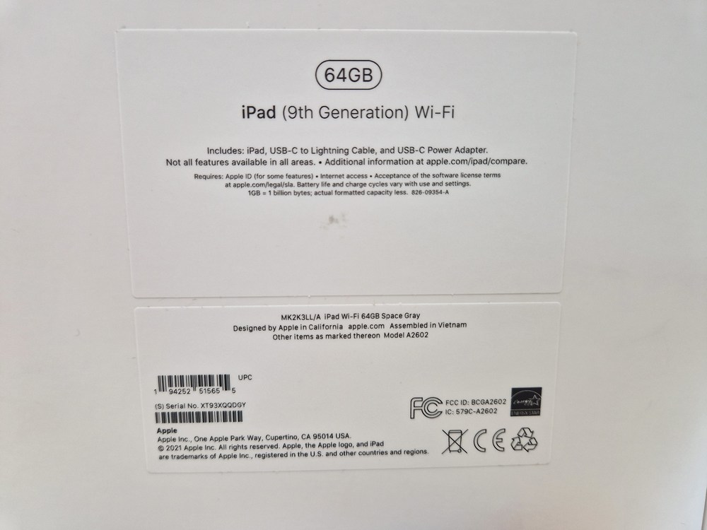 Планшет Apple Ipad 9 64Gb Wi-Fi(2021) A2602